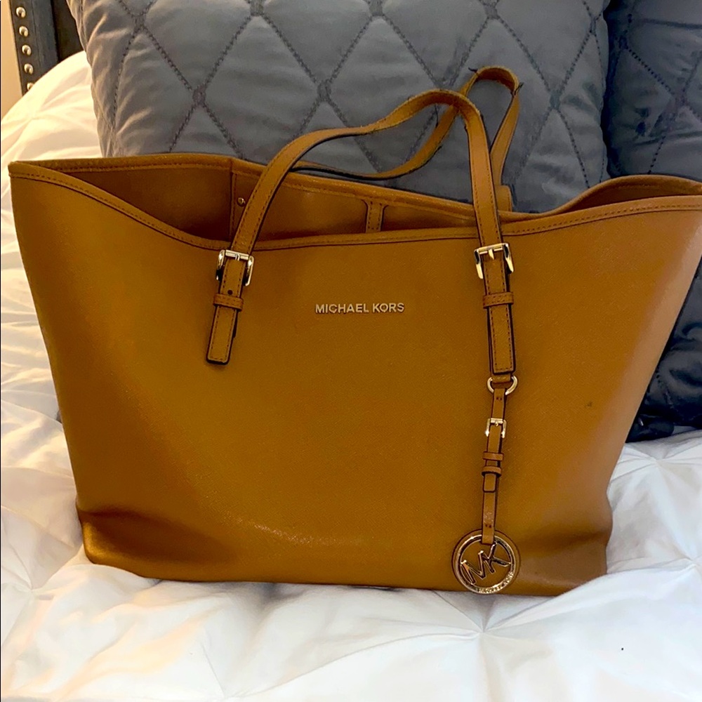 Michael Kors Tan Leather Tote Bag